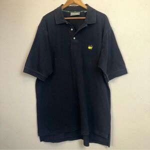 VTG Augusta National Masters Golf Shop Slazenger Polo Shirt Mens XL Black Cotton